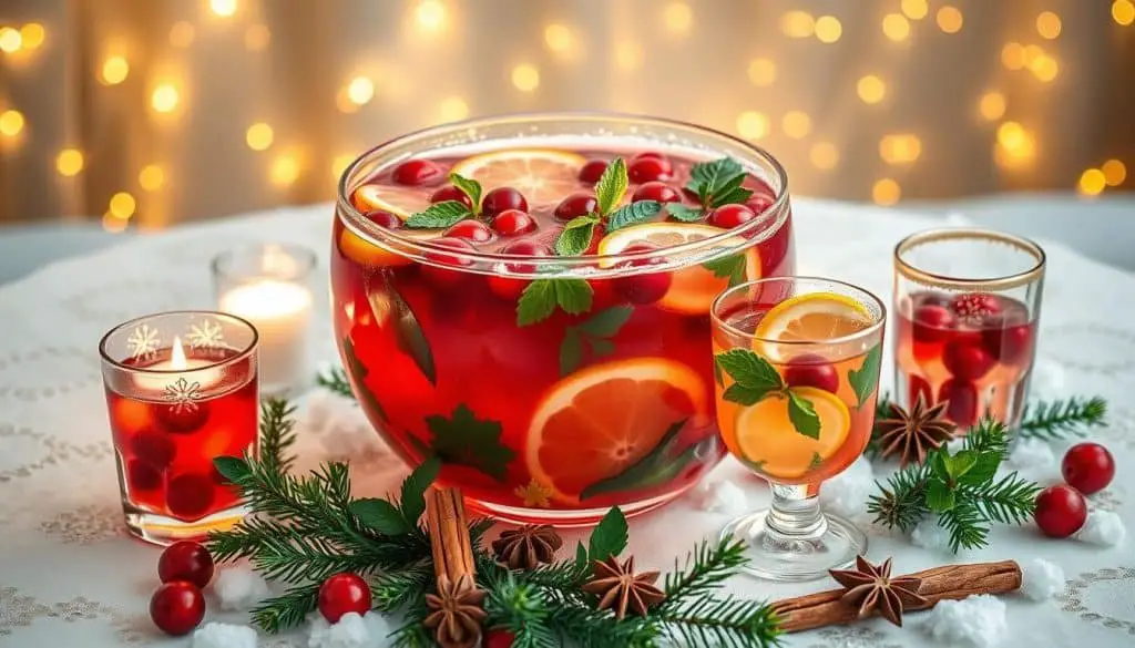 Christmas Punch Mocktail serving tips