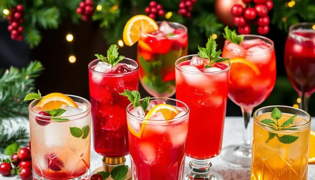 Christmas Punch Mocktail variations