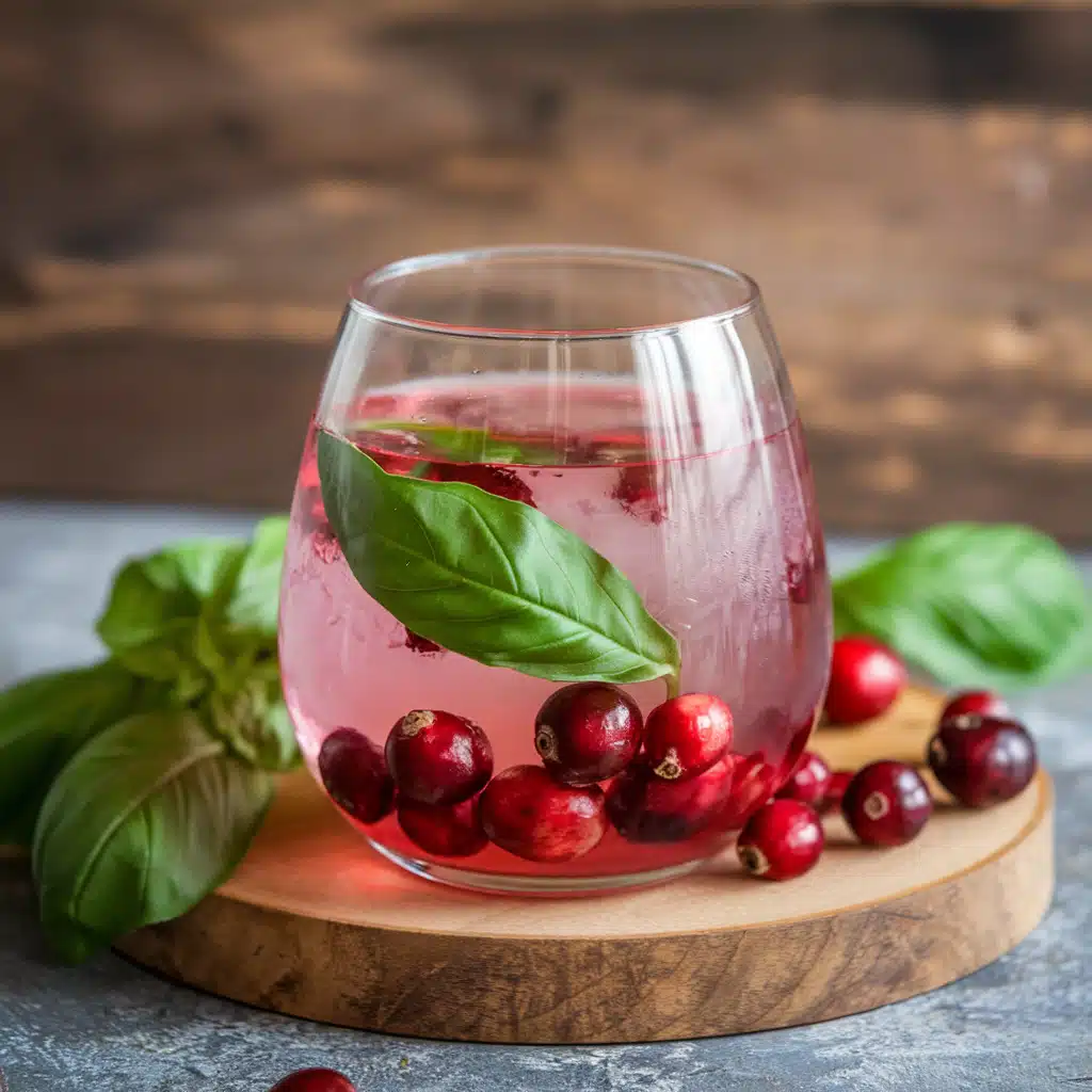 Cranberry Basil Mocktail