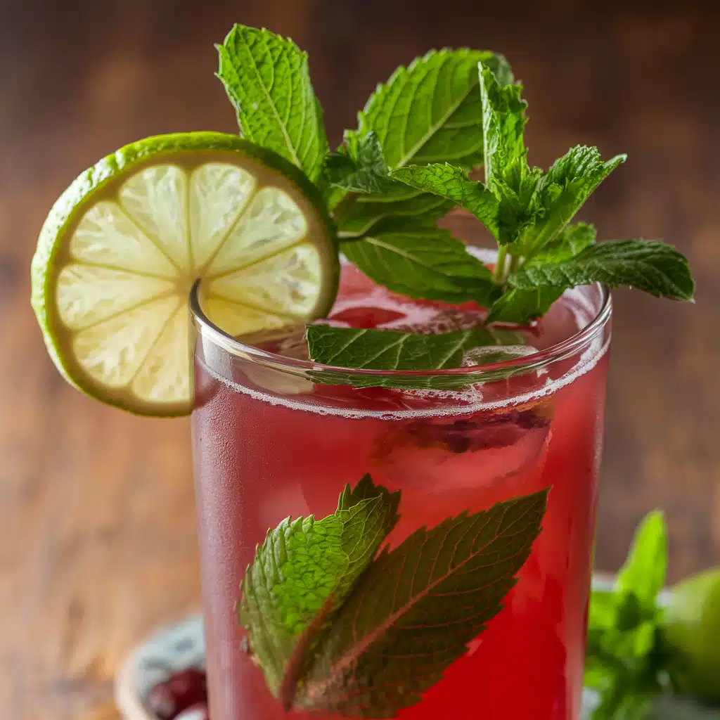 Cranberry Mint Cooler Mocktail