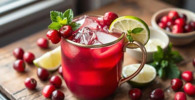 Cranberry Mule Mocktail