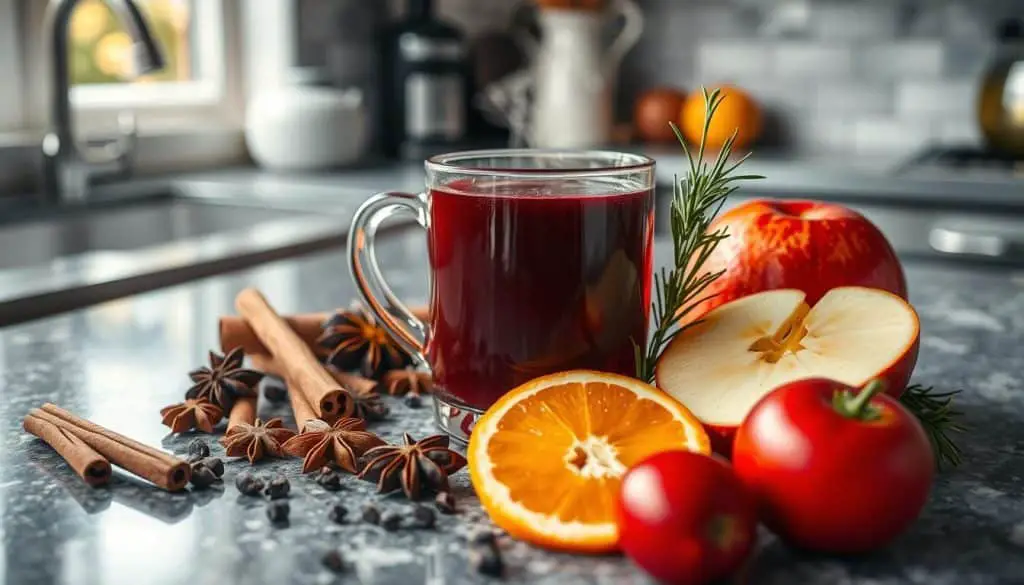 Ingredients for Mulled Wine Mocktail