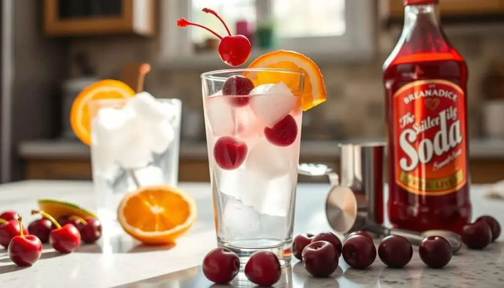 Making Shirley Temple Mocktail