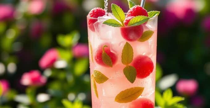 Raspberry Mint Mocktail