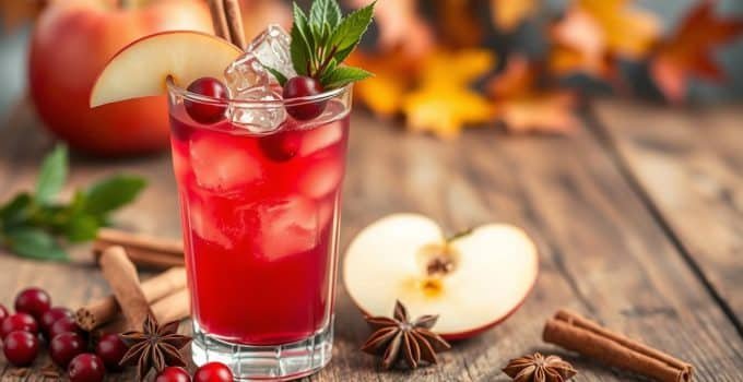 Spiced Cranberry Apple Mocktail