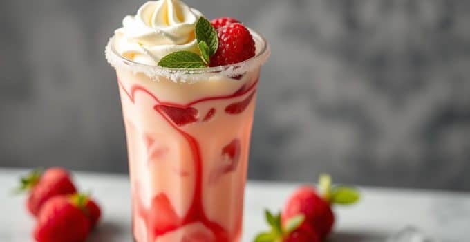 White Chocolate Raspberry Mocktail