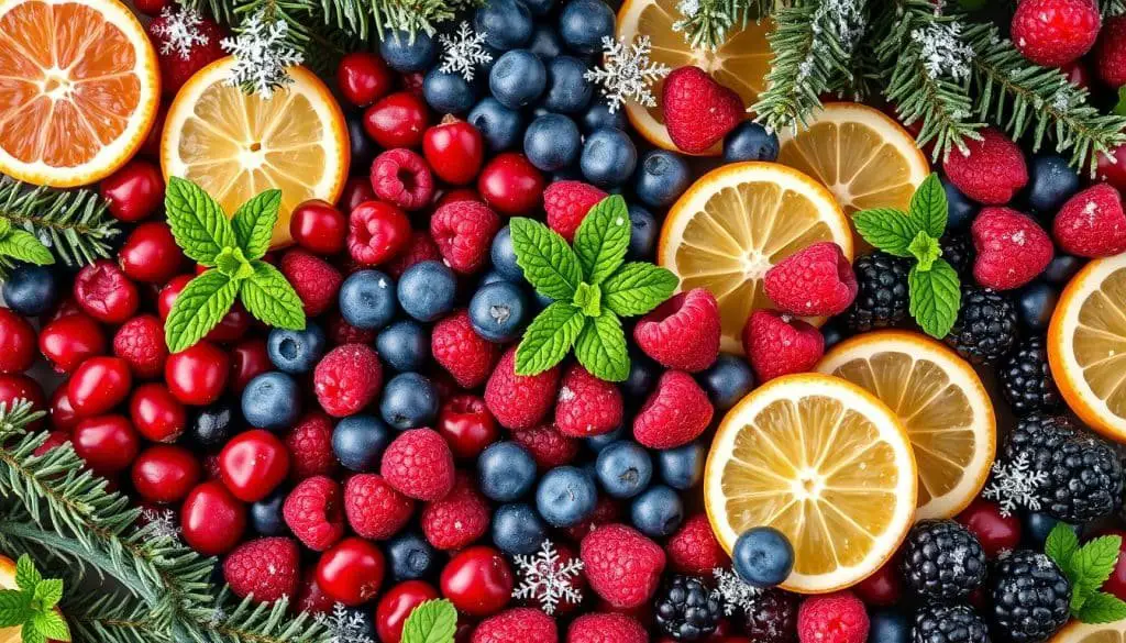 Winter Berry Mocktail ingredients
