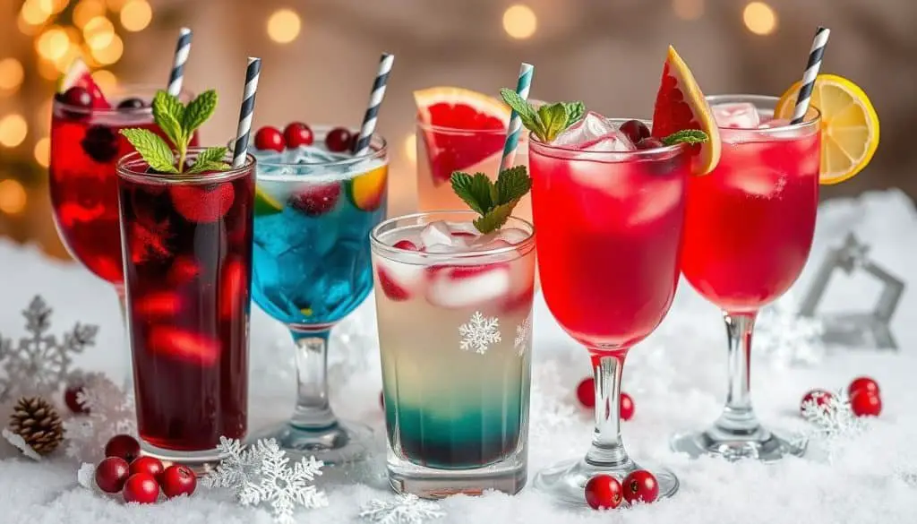 Winter Wonderland Mocktail variations