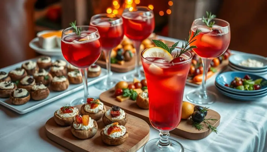 appetizers with mocktails