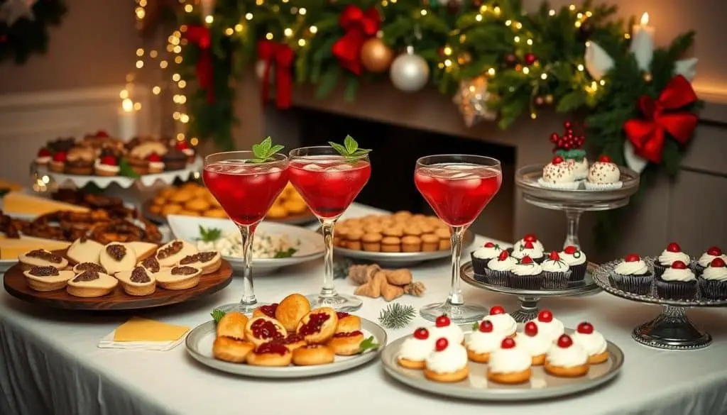 holiday party appetizers and sweet treats for mocktails