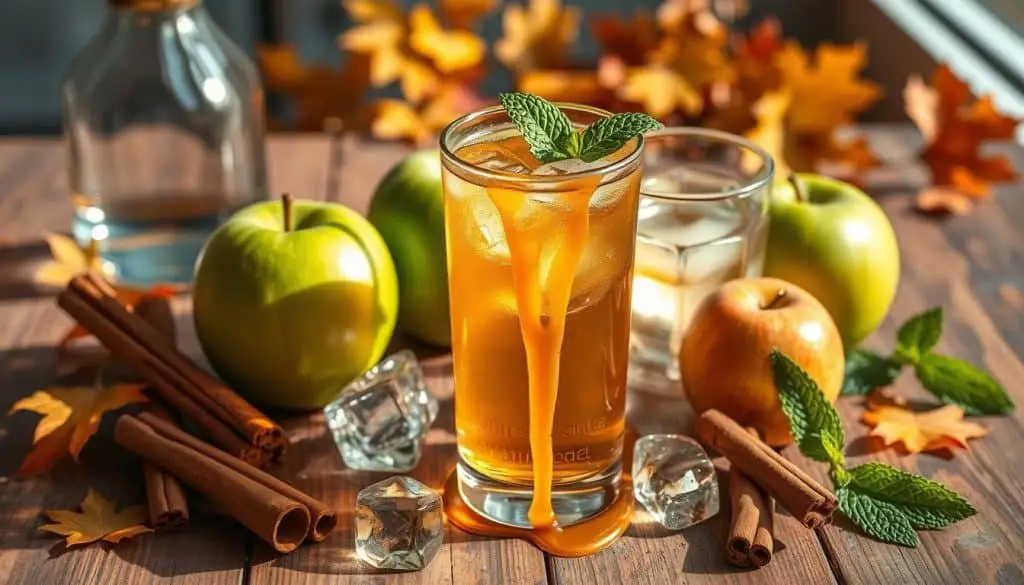 how to make Caramel Apple Spritz mocktail