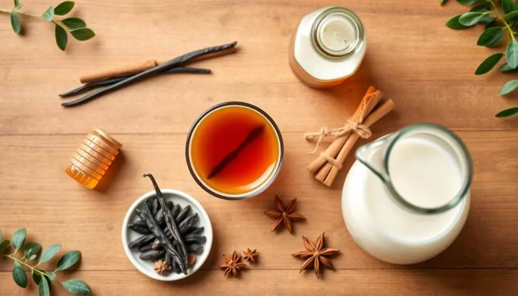 ingredients for Vanilla Chai Mocktail