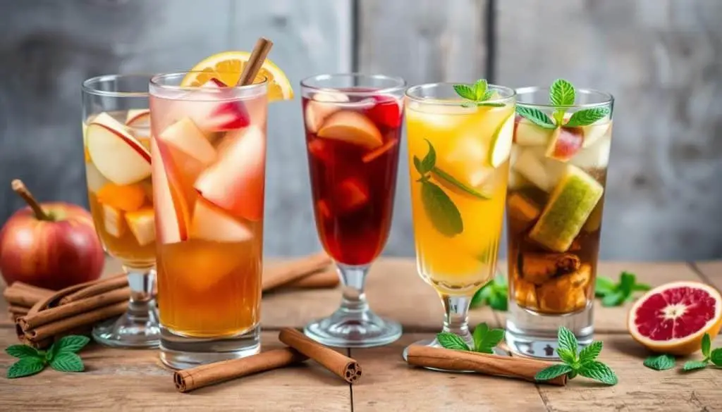 variations of fruit flavors in mocktails