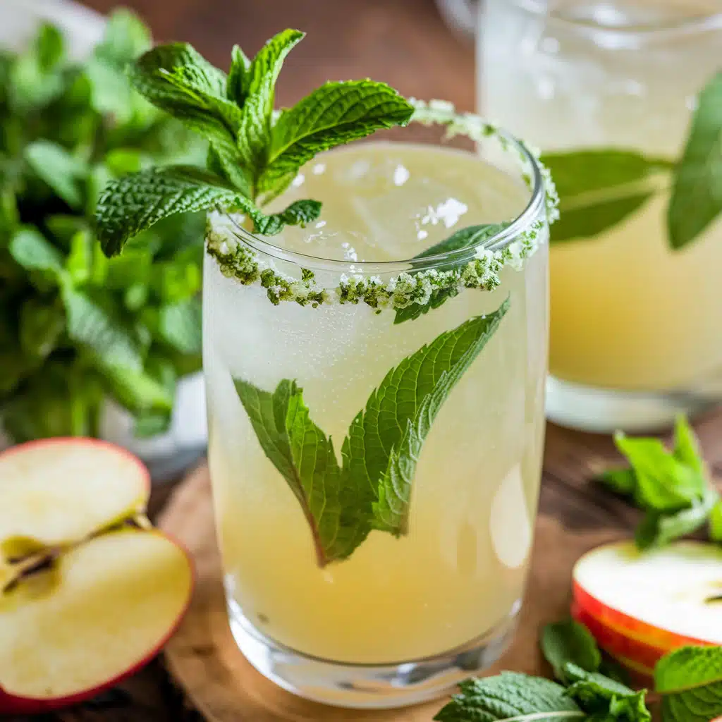 Apple Mint Sparkler Mocktail