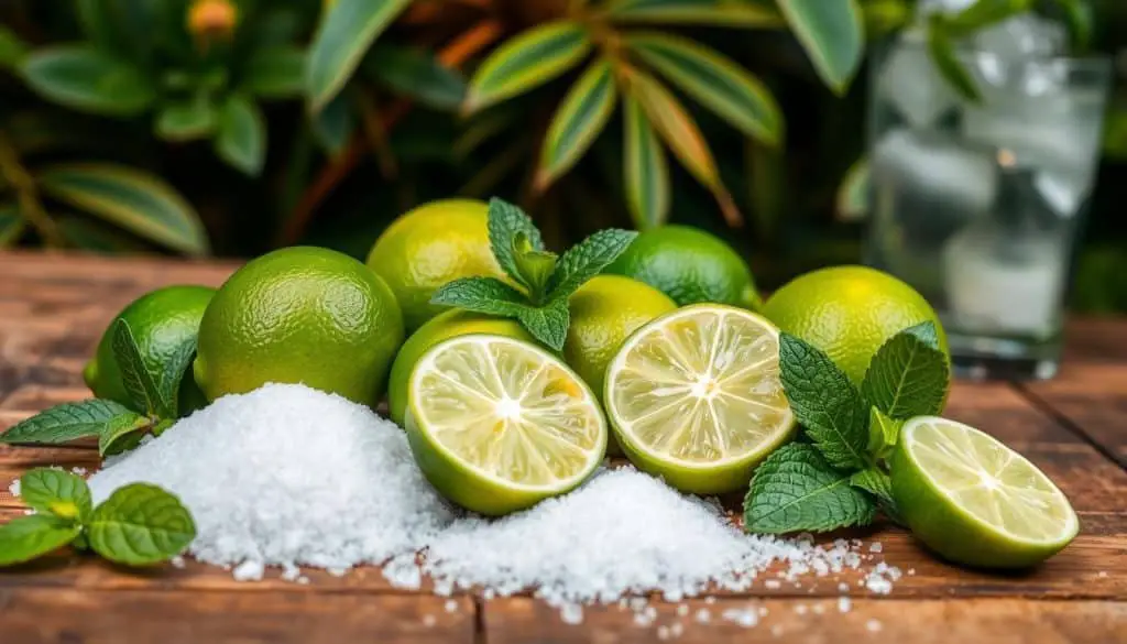 Authentic ingredients for a Brazilian mocktail