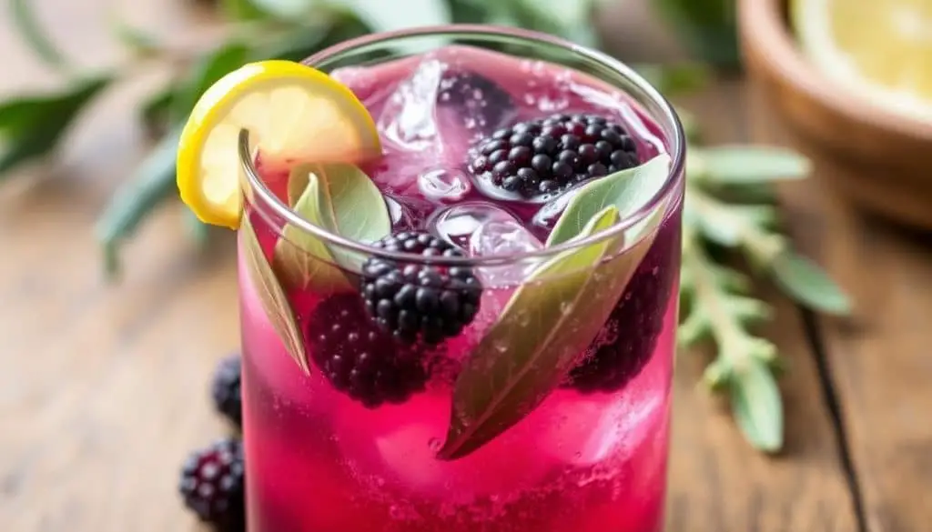 Blackberry Sage Fizz Mocktail
