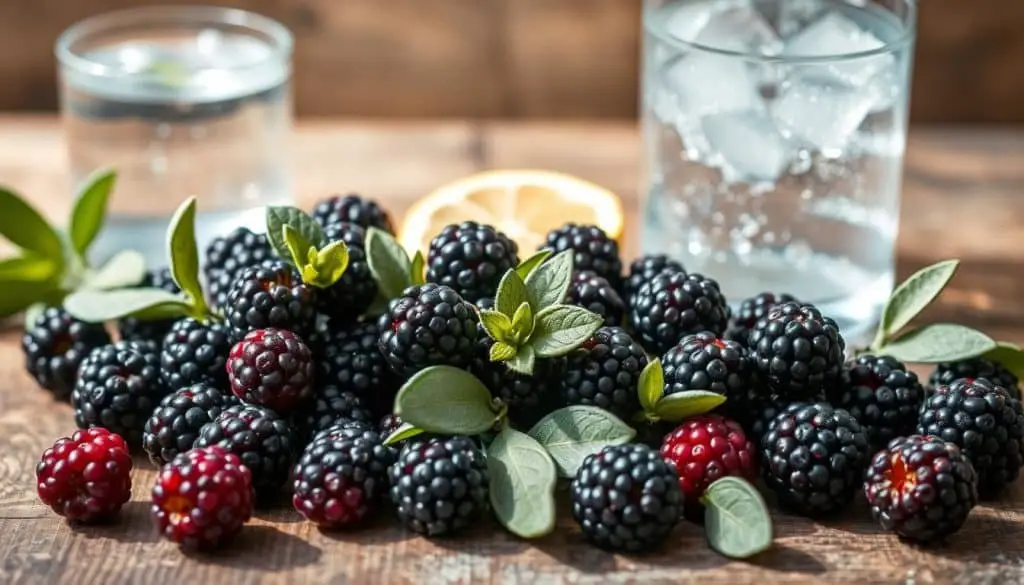 Blackberry Sage Fizz Mocktail ingredients