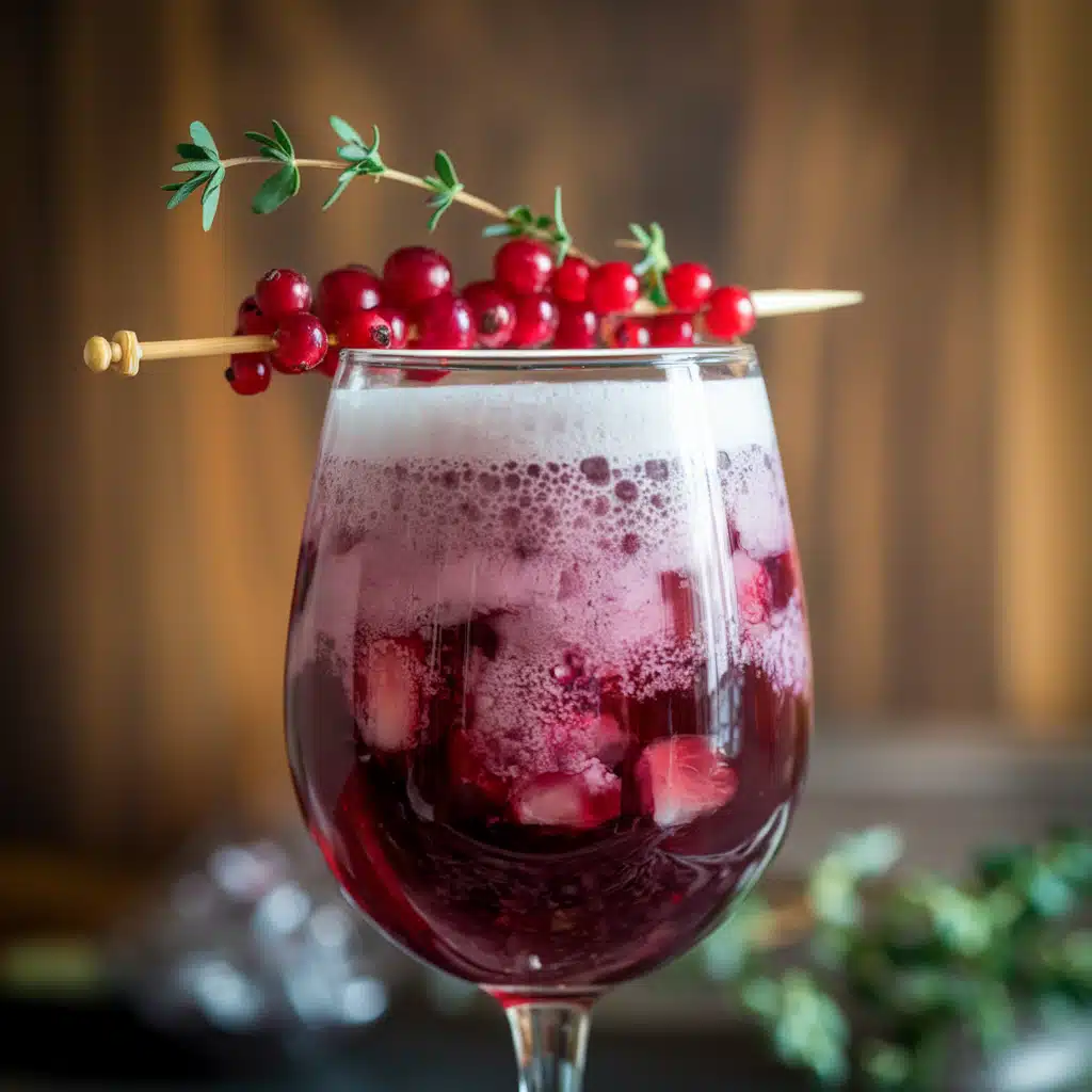 Blackcurrant Bellini Mocktail