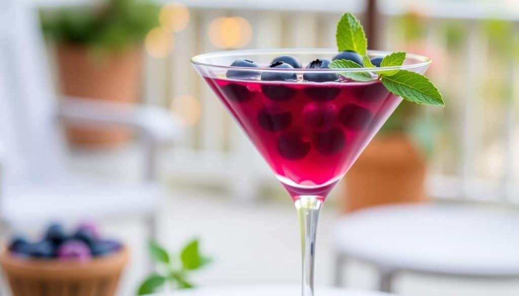Blueberry Virgin Martini Mocktail