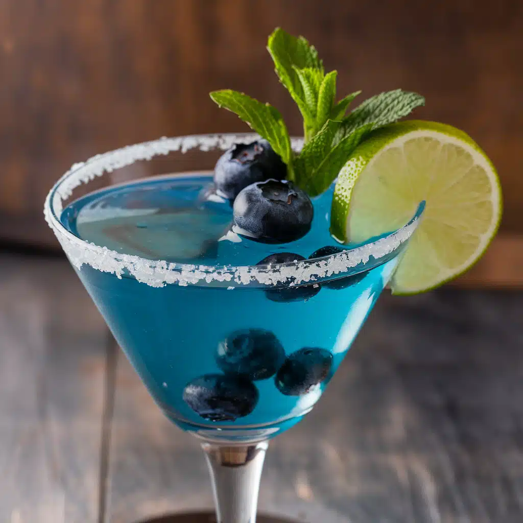 Blueberry Virgin Martini Mocktail