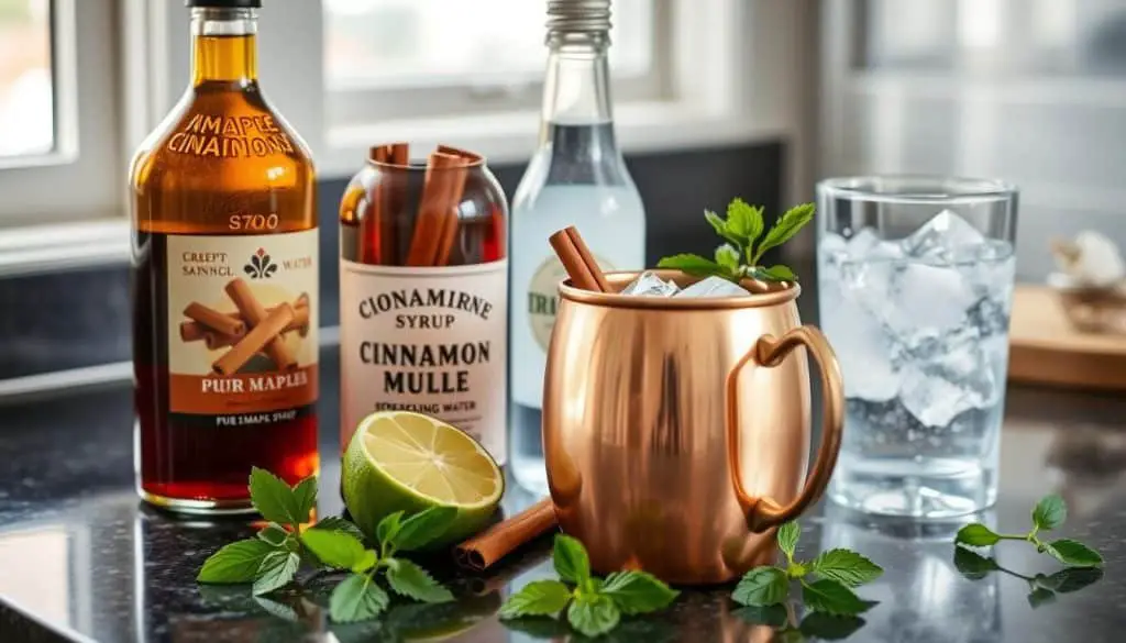 Cinnamon Maple Syrup Mocktail Preparation