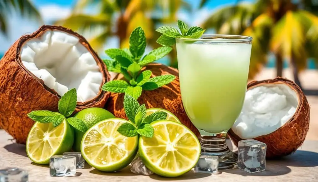 Coconut Lime Cooler Mocktail ingredients