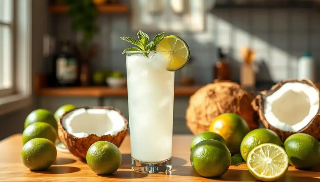 Coconut Lime Fizz Mocktail Recipe