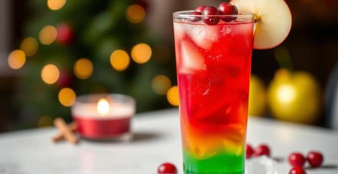 Cran-Apple Sparkler Mocktail