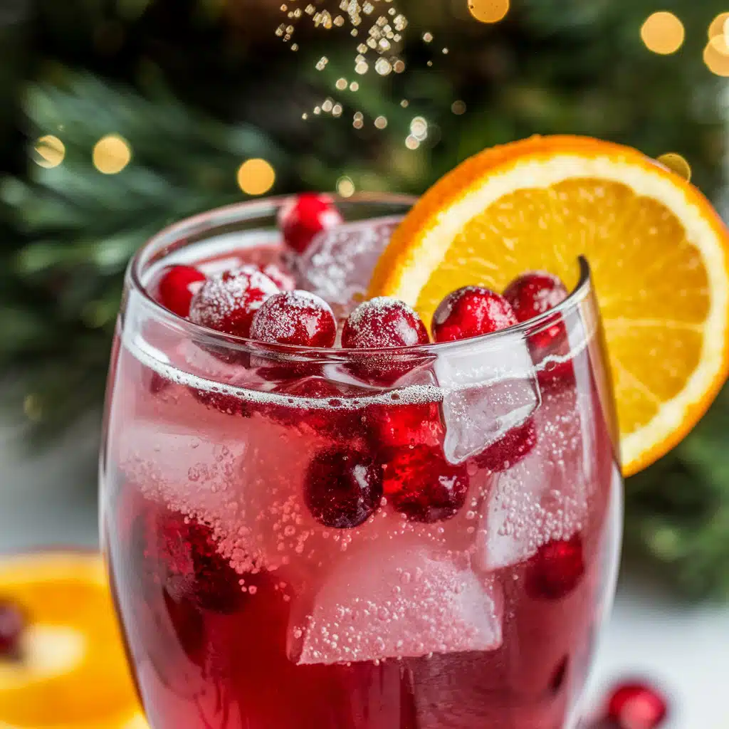Cranberry Almond Sparkler Mocktail