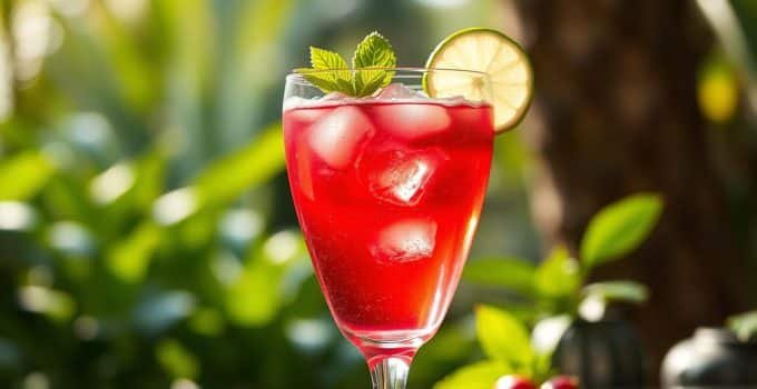 Cranberry Mint Sparkler Mocktail