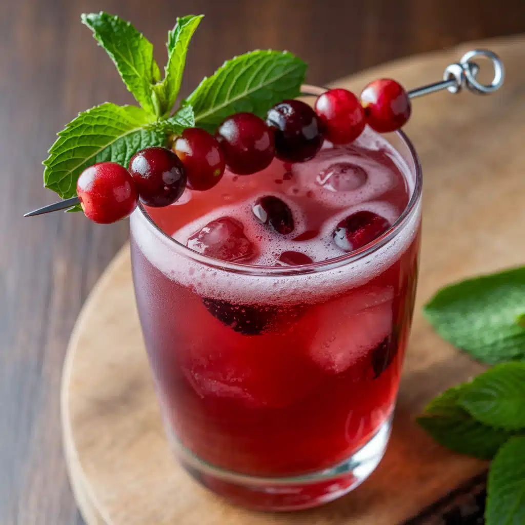 Cranberry Mint Sparkler Mocktail