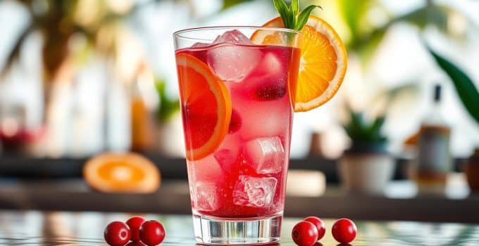 Cranberry Orange Spritz Mocktail