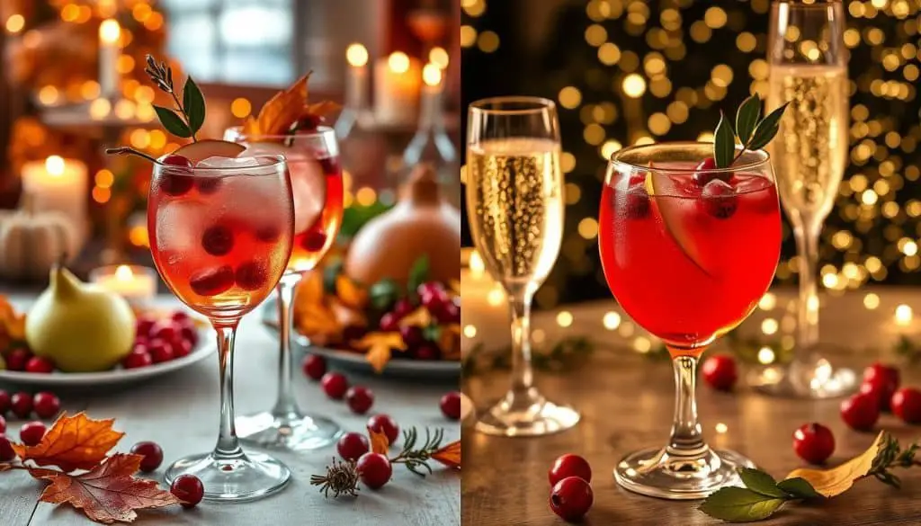 Cranberry Pear Spritz Mocktail for Thanksgiving Gatherings and New Year's Eve Celebrations