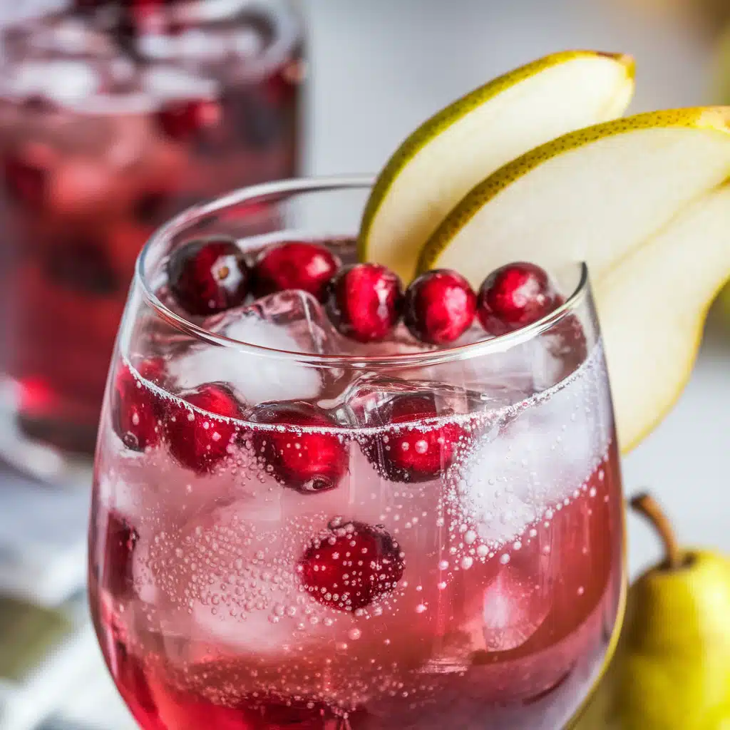 Cranberry Pear Spritz Mocktail