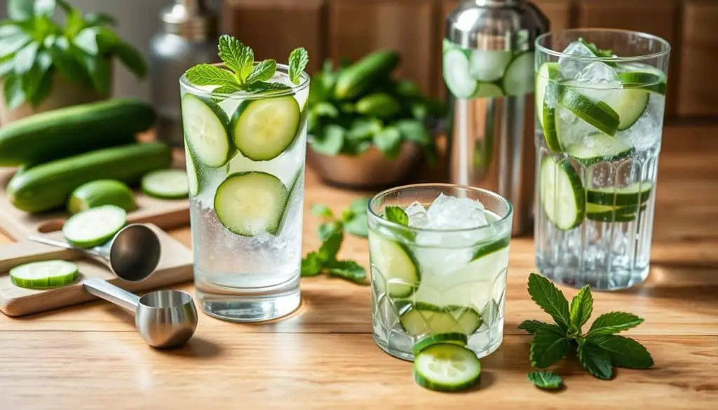 Cucumber Cooler Mocktail preparation guide