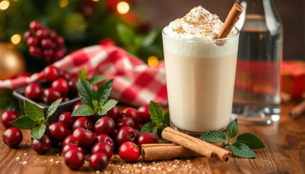 Eggnog Fizz Mocktail ingredients