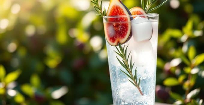 Fig and Rosemary Sparkler Mocktail