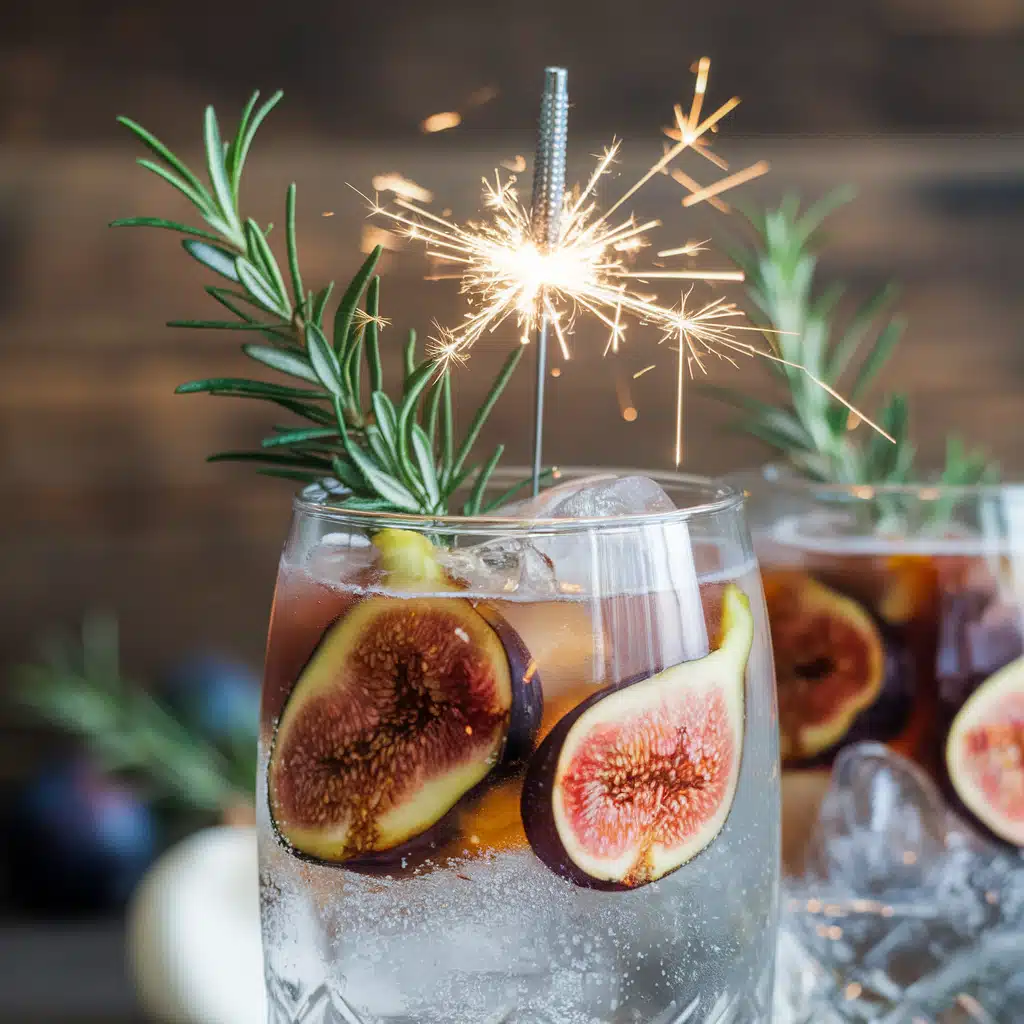Fig and Rosemary Sparkler Mocktail