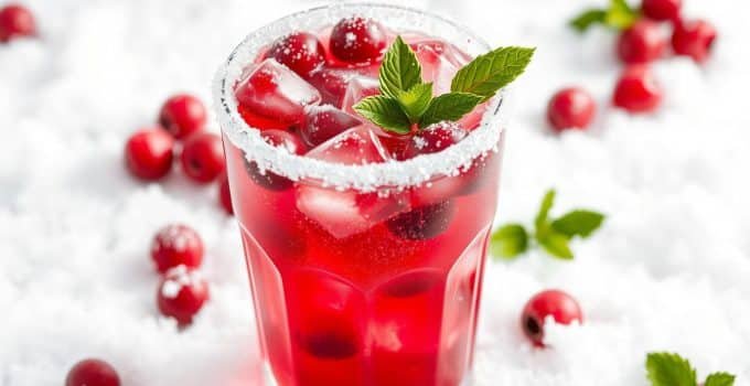 Frosted Cranberry Mocktail