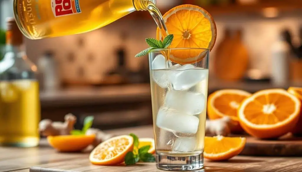 Ginger Snap Mocktail preparation