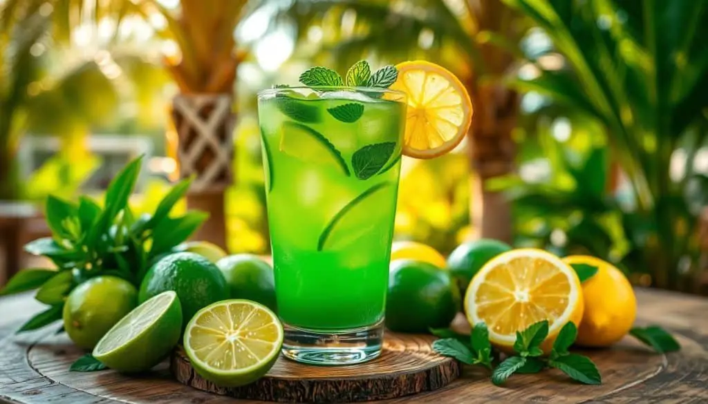 Green Citrus Punch Mocktail