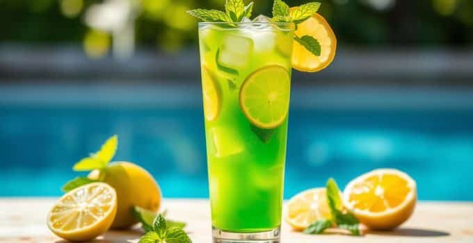 Green Citrus Punch Mocktail