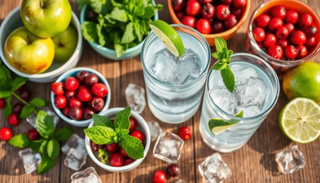 Ingredients for mocktails