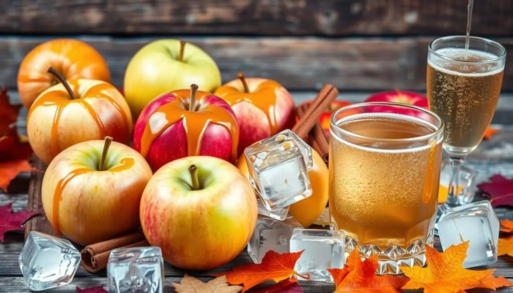 Key ingredients for Apple Cider Butterscotch Mocktail