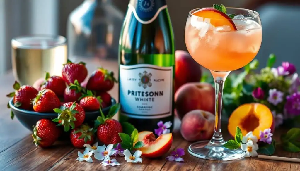 Key ingredients for a Blushing Bride Mocktail