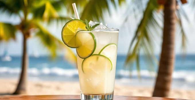 Lime Coconut Spritz Mocktail
