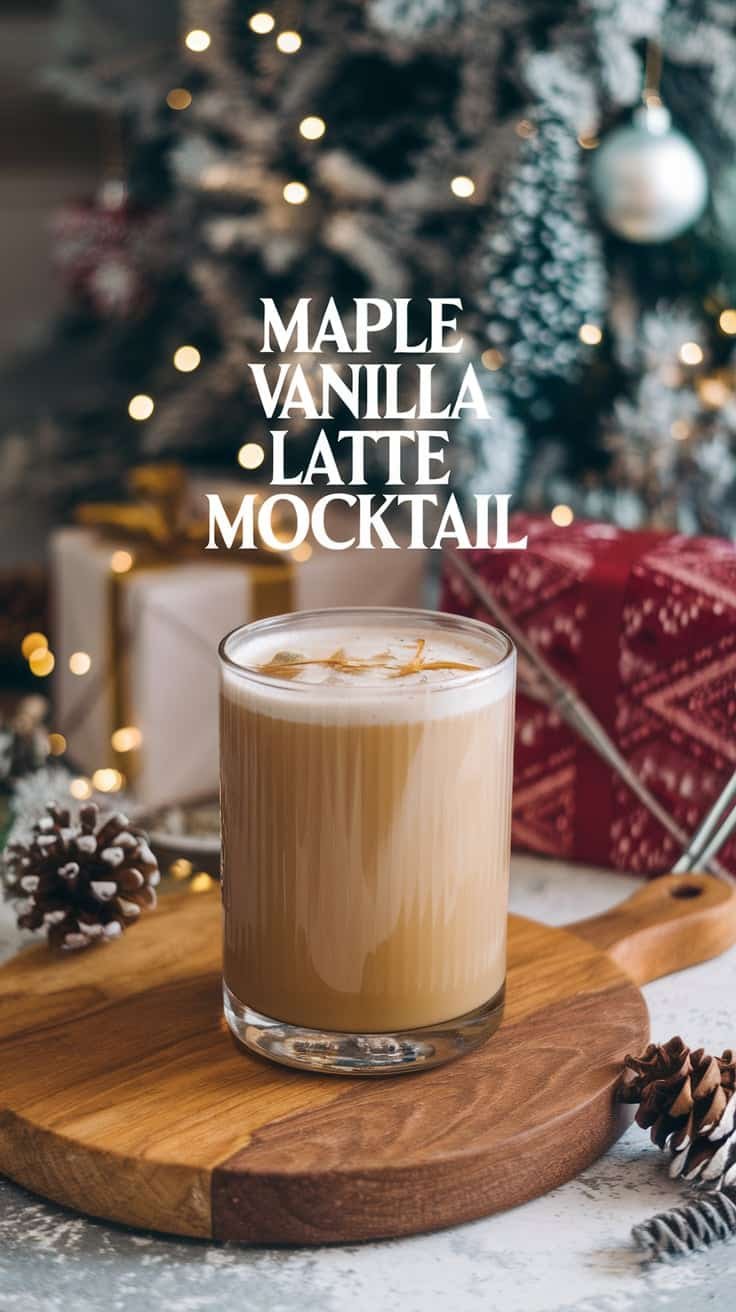 Maple Vanilla Latte Mocktail 