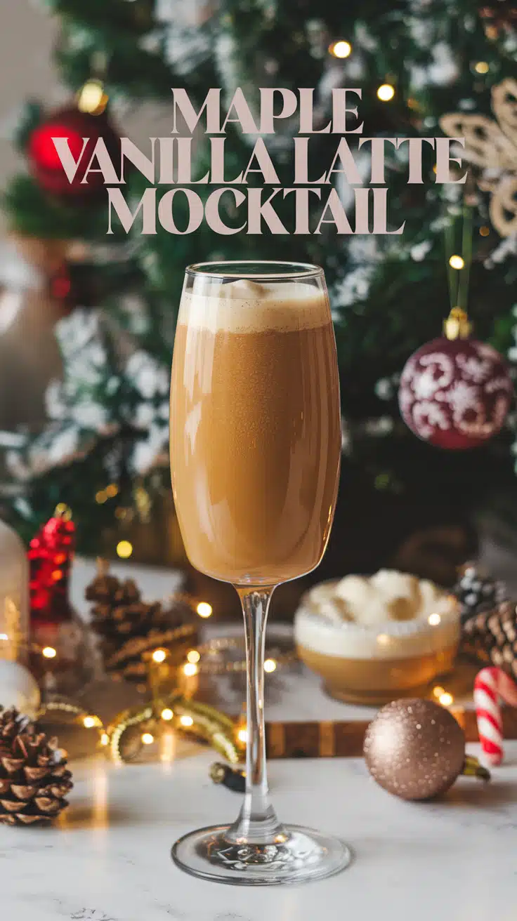 Maple Vanilla Latte Mocktail 