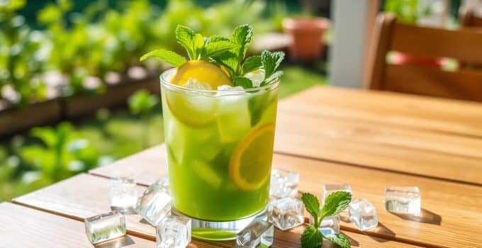 Matcha Mint Lemonade Mocktail