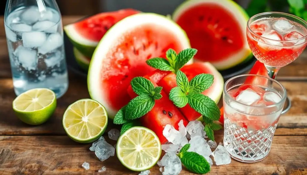 Melon Fizz Mocktail ingredients